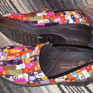 Easy works easy street size 8.5 woman's dog pattern shoes
